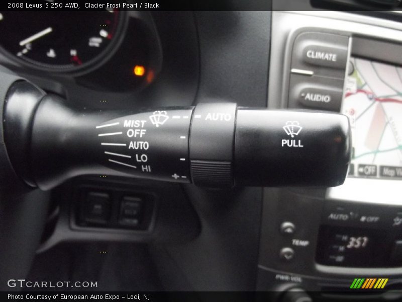 Glacier Frost Pearl / Black 2008 Lexus IS 250 AWD