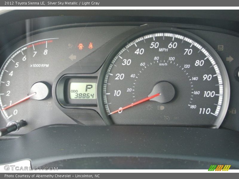 Silver Sky Metallic / Light Gray 2012 Toyota Sienna LE