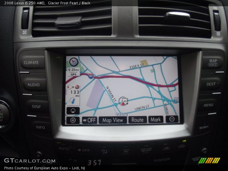 Glacier Frost Pearl / Black 2008 Lexus IS 250 AWD