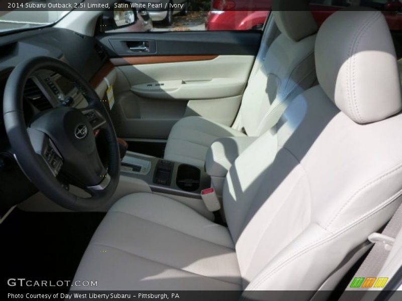 Satin White Pearl / Ivory 2014 Subaru Outback 2.5i Limited