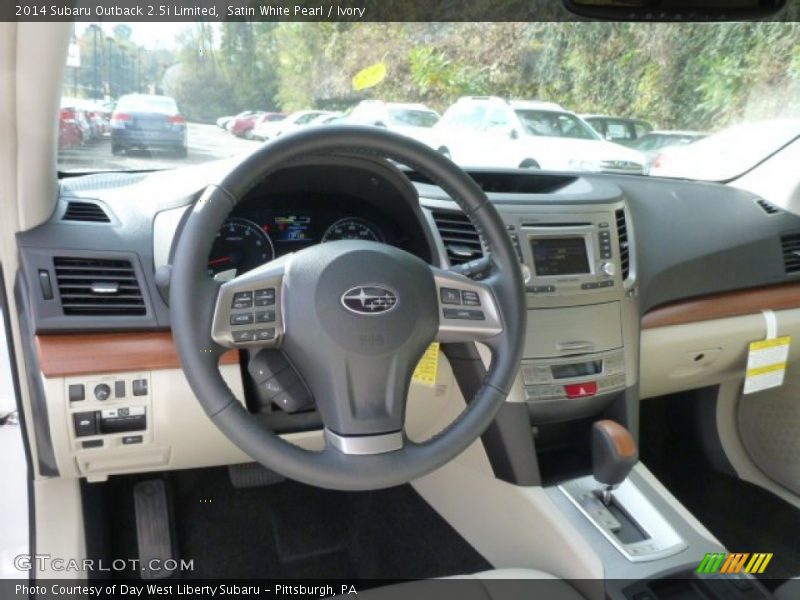 Satin White Pearl / Ivory 2014 Subaru Outback 2.5i Limited