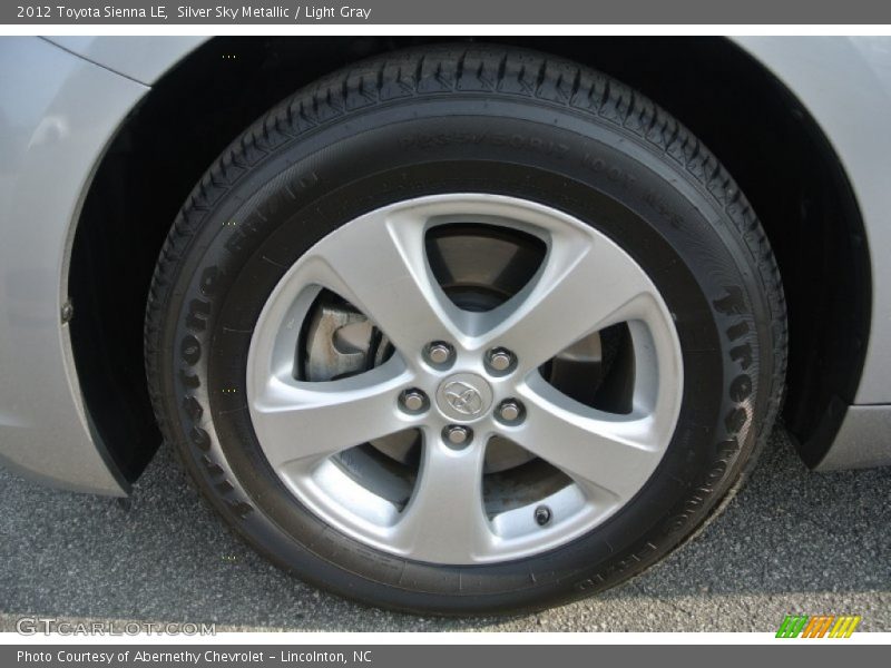 Silver Sky Metallic / Light Gray 2012 Toyota Sienna LE