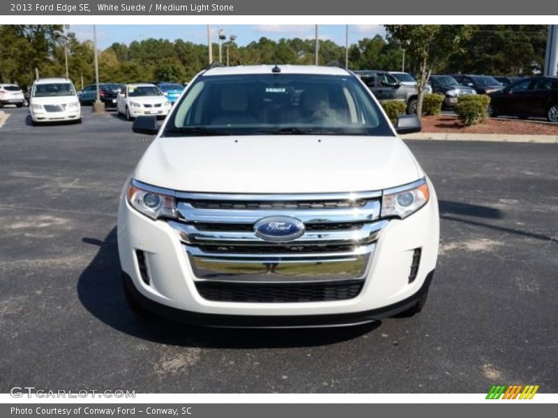 White Suede / Medium Light Stone 2013 Ford Edge SE
