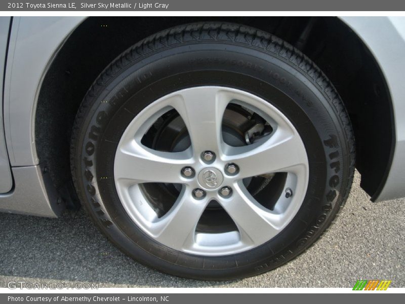 Silver Sky Metallic / Light Gray 2012 Toyota Sienna LE