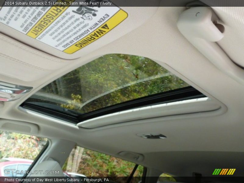 Satin White Pearl / Ivory 2014 Subaru Outback 2.5i Limited