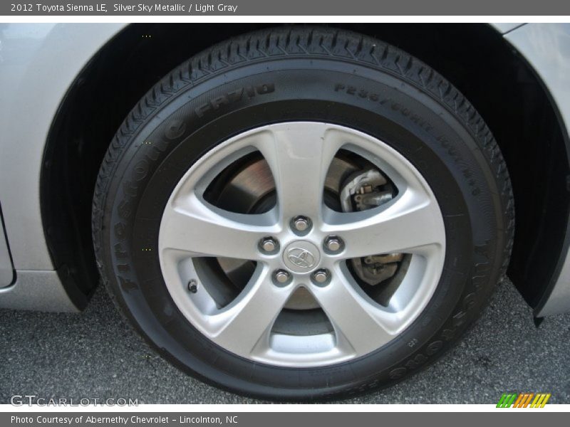 Silver Sky Metallic / Light Gray 2012 Toyota Sienna LE