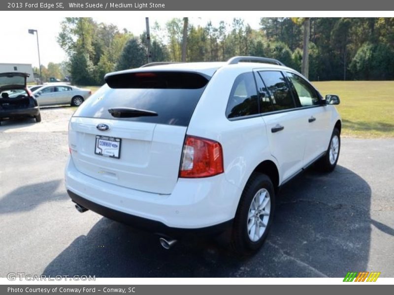 White Suede / Medium Light Stone 2013 Ford Edge SE