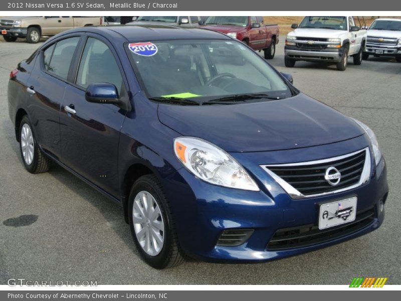 Metallic Blue / Charcoal 2012 Nissan Versa 1.6 SV Sedan