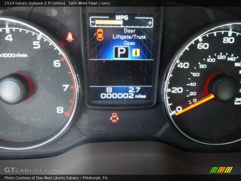 Satin White Pearl / Ivory 2014 Subaru Outback 2.5i Limited