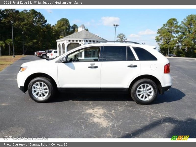 White Suede / Medium Light Stone 2013 Ford Edge SE