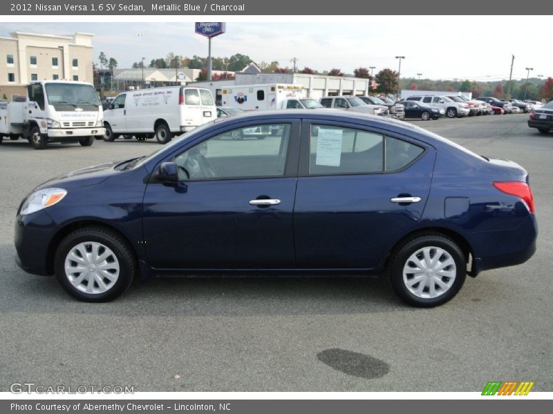 Metallic Blue / Charcoal 2012 Nissan Versa 1.6 SV Sedan