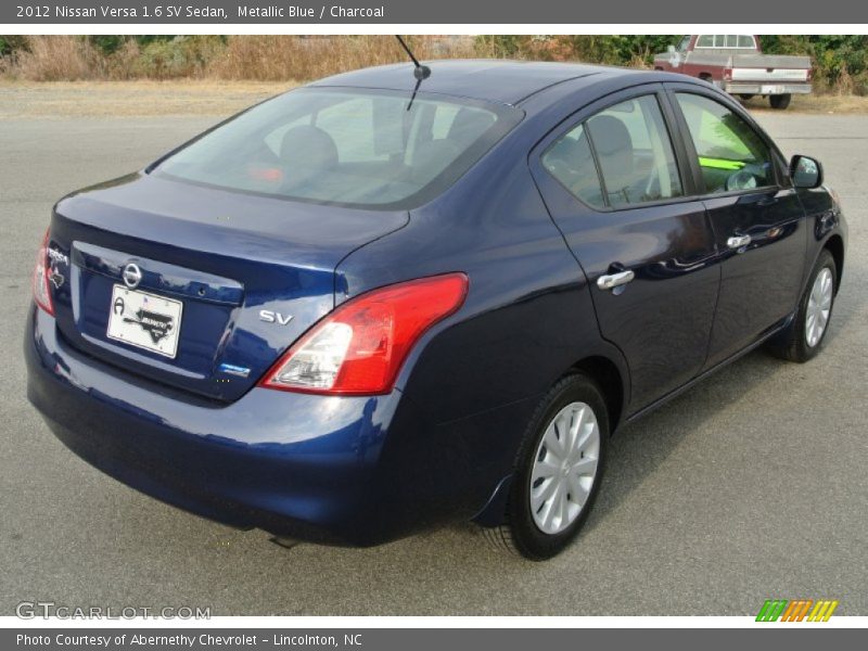 Metallic Blue / Charcoal 2012 Nissan Versa 1.6 SV Sedan
