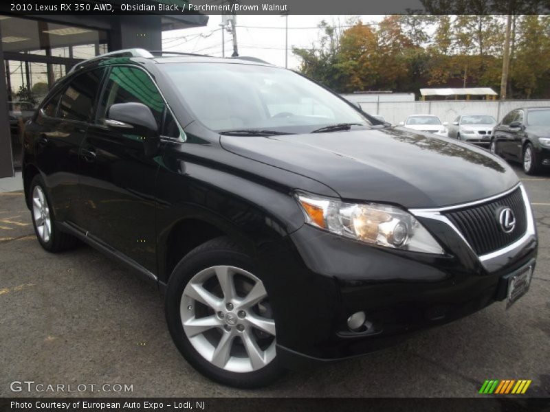 Obsidian Black / Parchment/Brown Walnut 2010 Lexus RX 350 AWD