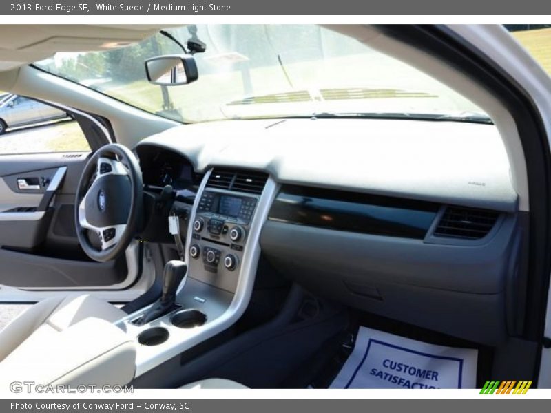 White Suede / Medium Light Stone 2013 Ford Edge SE