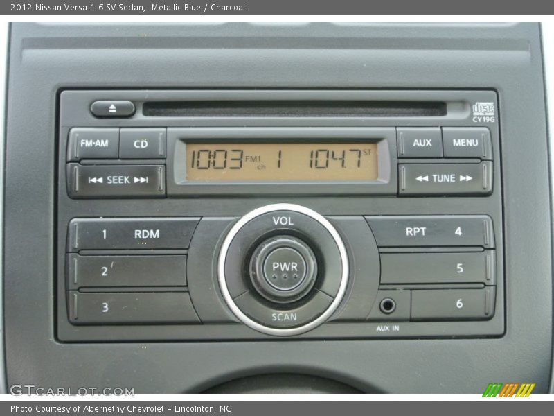 Metallic Blue / Charcoal 2012 Nissan Versa 1.6 SV Sedan