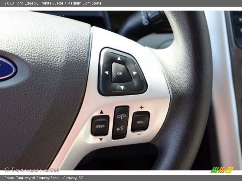 White Suede / Medium Light Stone 2013 Ford Edge SE
