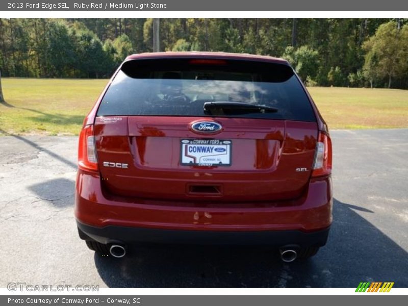 Ruby Red / Medium Light Stone 2013 Ford Edge SEL