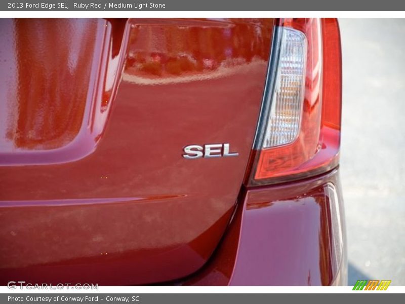 Ruby Red / Medium Light Stone 2013 Ford Edge SEL