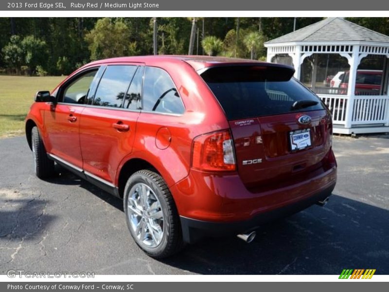 Ruby Red / Medium Light Stone 2013 Ford Edge SEL