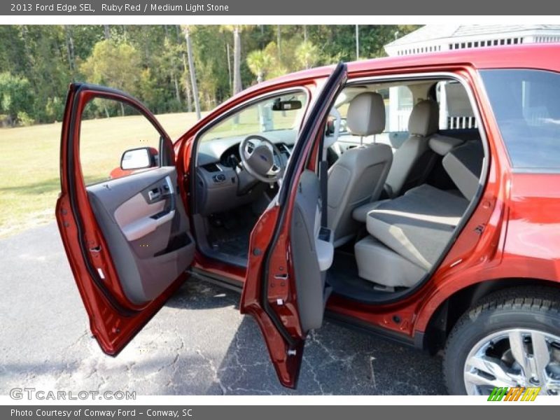 Ruby Red / Medium Light Stone 2013 Ford Edge SEL