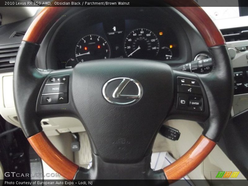 Obsidian Black / Parchment/Brown Walnut 2010 Lexus RX 350 AWD