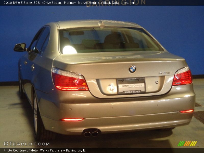 Platinum Bronze Metallic / Black Dakota Leather 2010 BMW 5 Series 528i xDrive Sedan