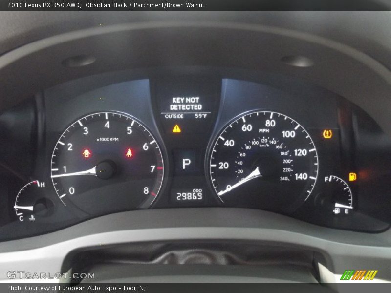 Obsidian Black / Parchment/Brown Walnut 2010 Lexus RX 350 AWD