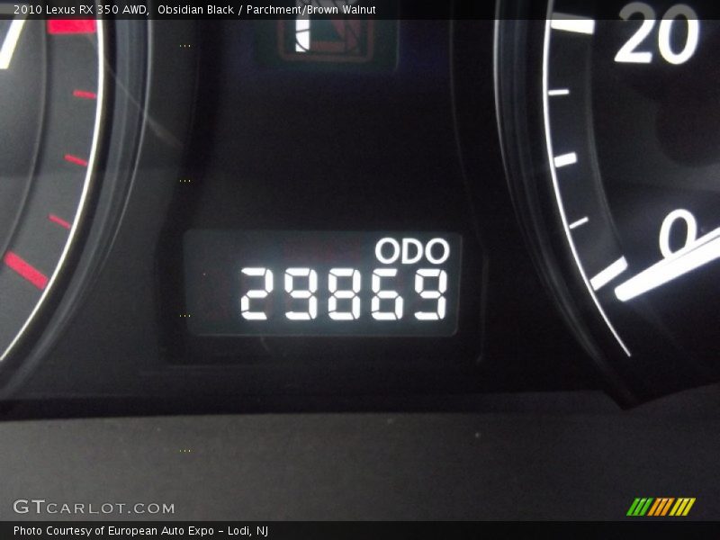 Obsidian Black / Parchment/Brown Walnut 2010 Lexus RX 350 AWD