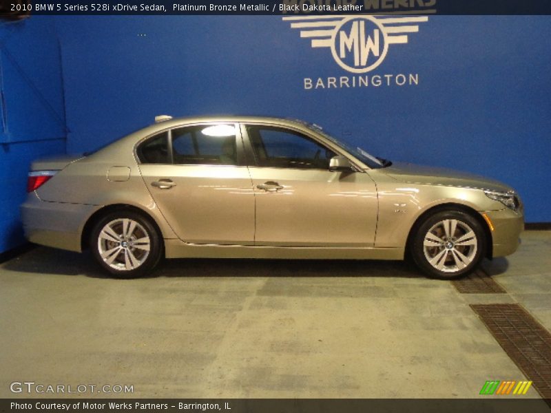 Platinum Bronze Metallic / Black Dakota Leather 2010 BMW 5 Series 528i xDrive Sedan