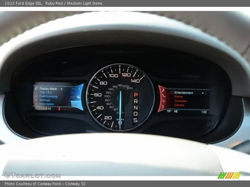 Ruby Red / Medium Light Stone 2013 Ford Edge SEL