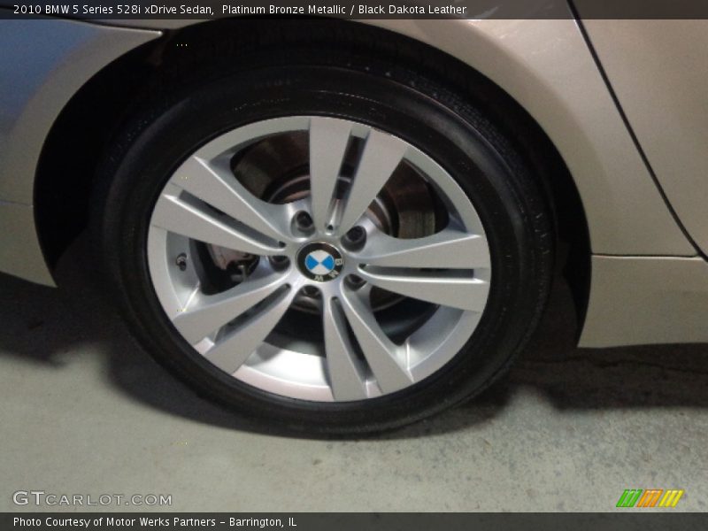 Platinum Bronze Metallic / Black Dakota Leather 2010 BMW 5 Series 528i xDrive Sedan