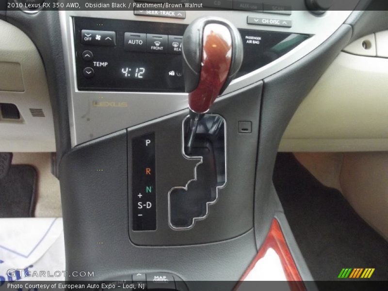 Obsidian Black / Parchment/Brown Walnut 2010 Lexus RX 350 AWD