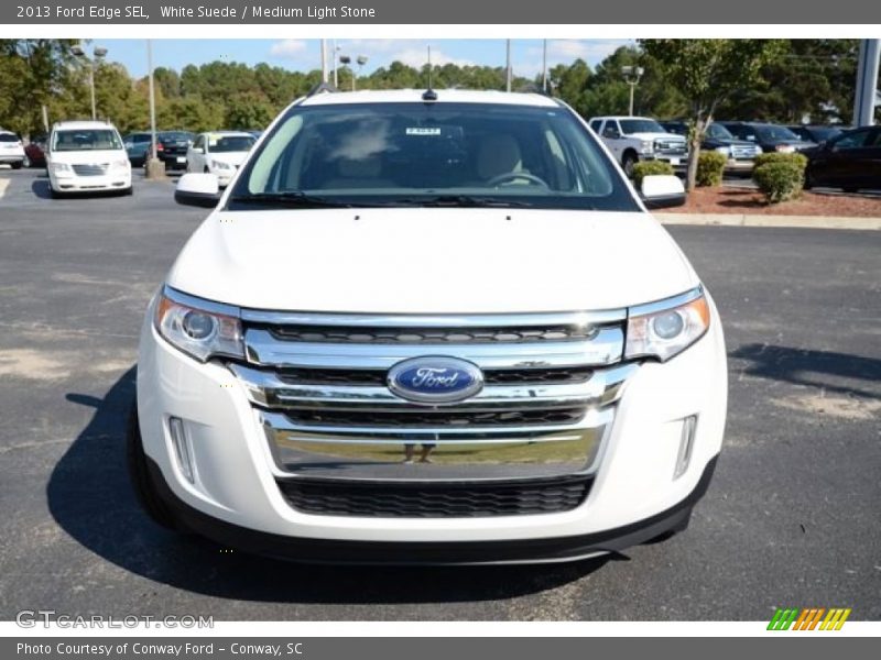 White Suede / Medium Light Stone 2013 Ford Edge SEL