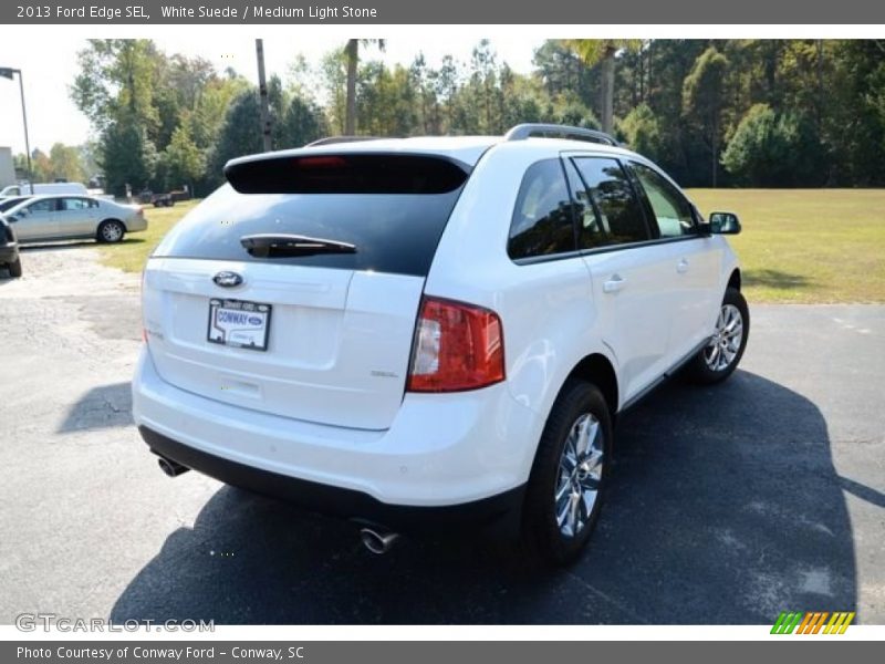White Suede / Medium Light Stone 2013 Ford Edge SEL