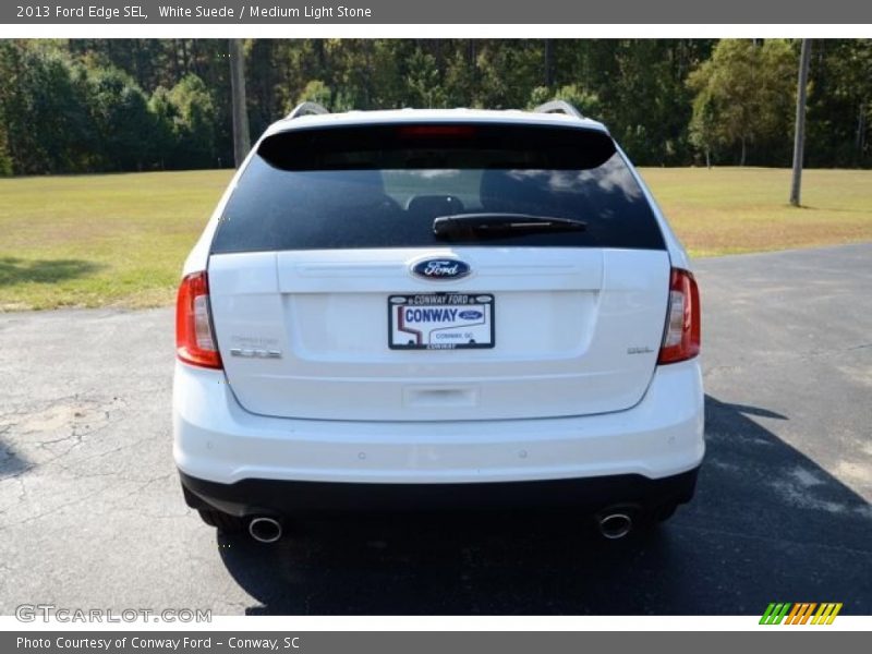 White Suede / Medium Light Stone 2013 Ford Edge SEL