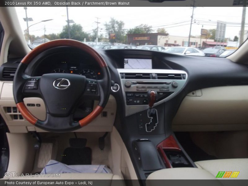 Obsidian Black / Parchment/Brown Walnut 2010 Lexus RX 350 AWD