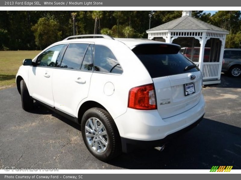 White Suede / Medium Light Stone 2013 Ford Edge SEL