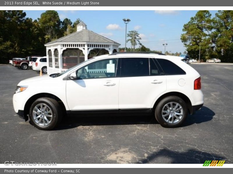 White Suede / Medium Light Stone 2013 Ford Edge SEL