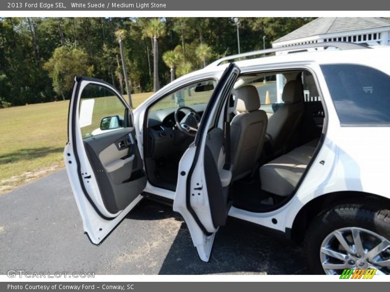 White Suede / Medium Light Stone 2013 Ford Edge SEL