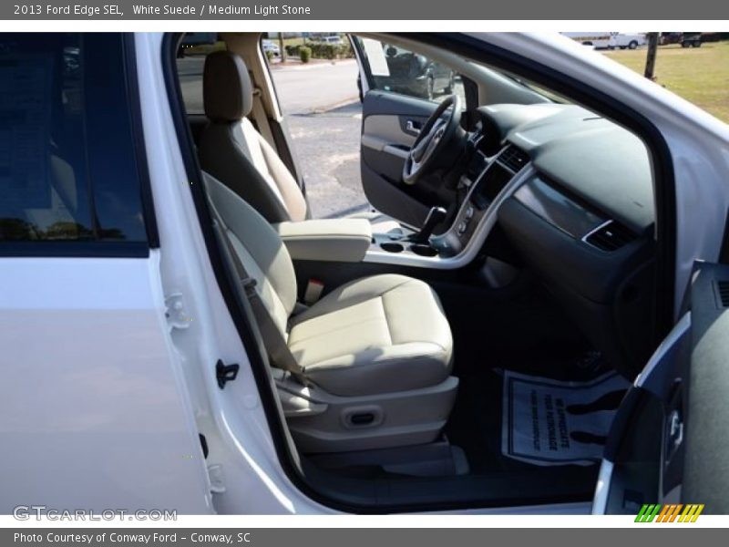 White Suede / Medium Light Stone 2013 Ford Edge SEL