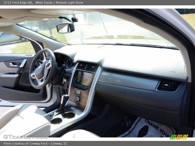 White Suede / Medium Light Stone 2013 Ford Edge SEL