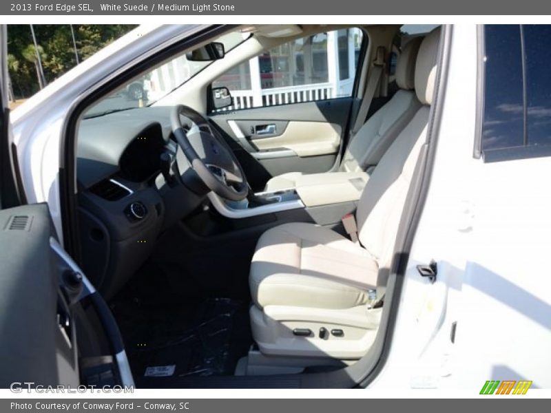 White Suede / Medium Light Stone 2013 Ford Edge SEL