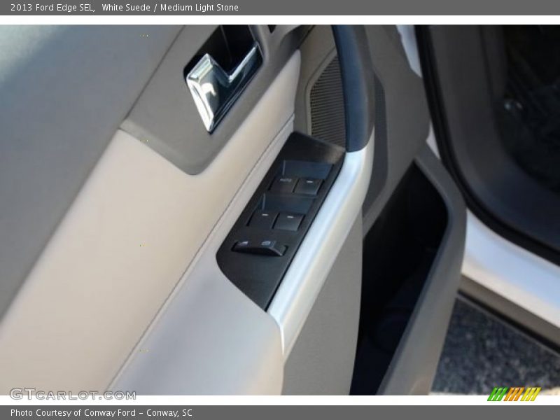 White Suede / Medium Light Stone 2013 Ford Edge SEL