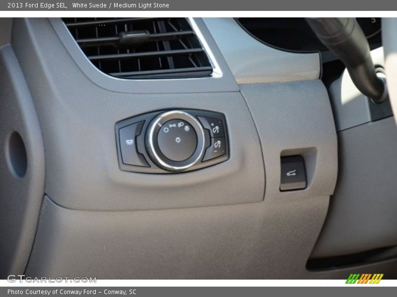 White Suede / Medium Light Stone 2013 Ford Edge SEL