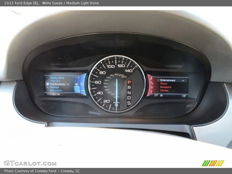 White Suede / Medium Light Stone 2013 Ford Edge SEL