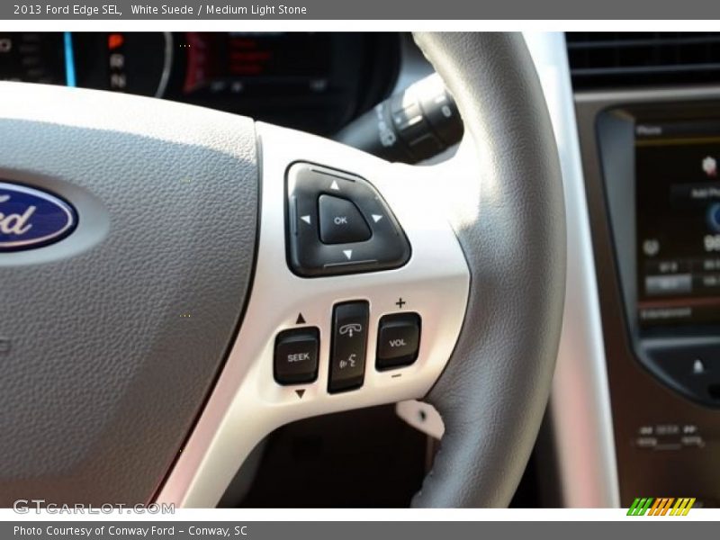 White Suede / Medium Light Stone 2013 Ford Edge SEL
