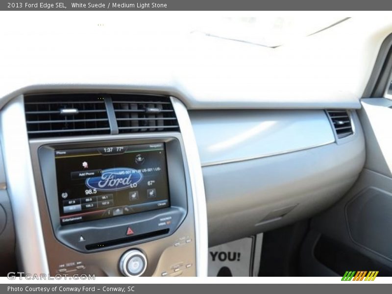 White Suede / Medium Light Stone 2013 Ford Edge SEL