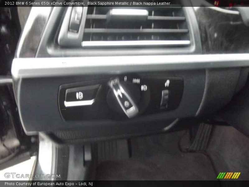 Black Sapphire Metallic / Black Nappa Leather 2012 BMW 6 Series 650i xDrive Convertible