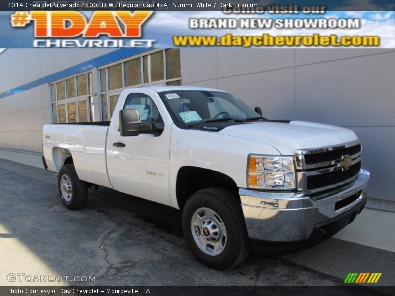 Summit White / Dark Titanium 2014 Chevrolet Silverado 2500HD WT Regular Cab 4x4