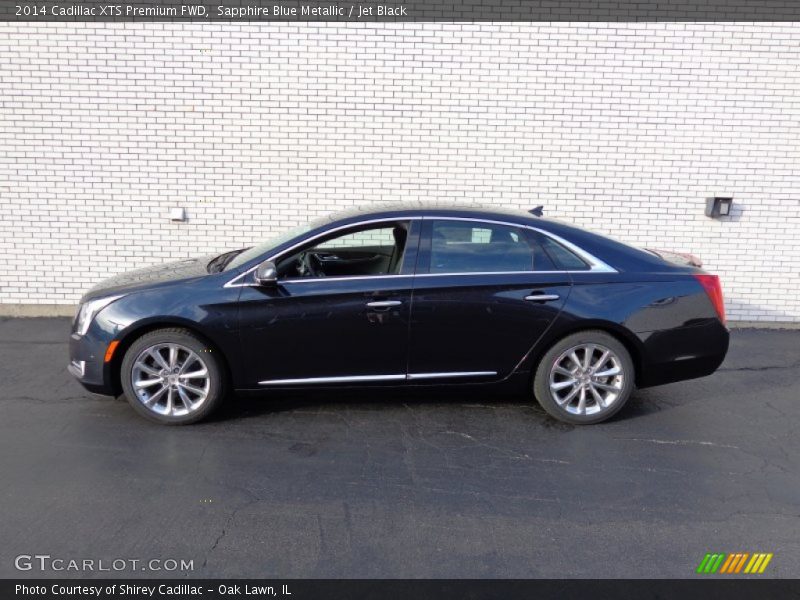 Sapphire Blue Metallic / Jet Black 2014 Cadillac XTS Premium FWD